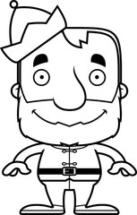 Cartoon Smiling Xmas Elf Man