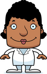 Cartoon Smiling Doctor Woman