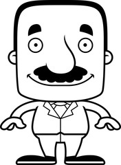 Cartoon Smiling Businessperson Man