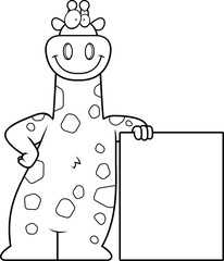 Cartoon Giraffe Sign