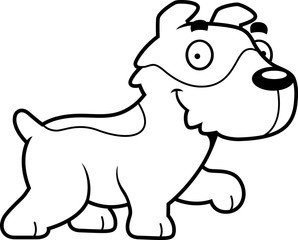 Cartoon Jack Russell Terrier Walking