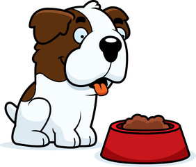 Cartoon Saint Bernard Food