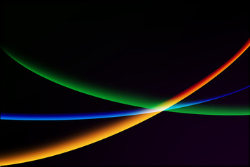 abstract vector spark light line on black background