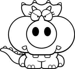 Cartoon Angry Triceratops
