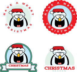 Cartoon Penguin Christmas Graphic