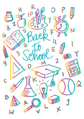 Hand drawn school icon