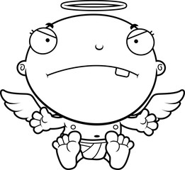 Cartoon Baby Angel Mad