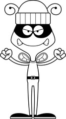 Cartoon Angry Thief Bee