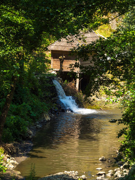 Water mills on the nera river. Caras Severin. Romania