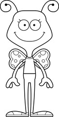 Cartoon Smiling Butterfly