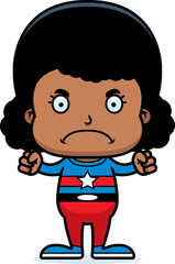 Cartoon Angry Superhero Girl
