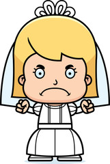 Cartoon Angry Bride Girl