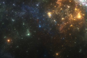 Stars and galaxy illustration, abstract space background