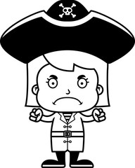 Cartoon Angry Pirate Girl