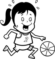 Child Playing Basketball