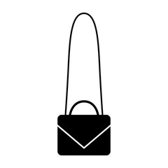 Women's cross body bag. Vector illustration.