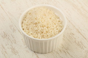 Raw rice heap