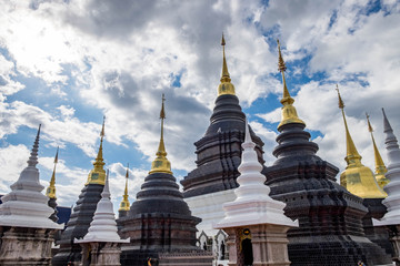 Fototapeta premium Ban Den temple is a Thai temple which is located in the northern part of Thailand It is one of the most beautiful and famous Thai temples in Chiang Mai
