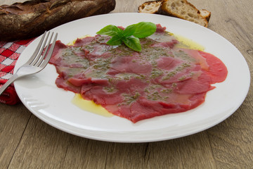 carpaccio de boeuf