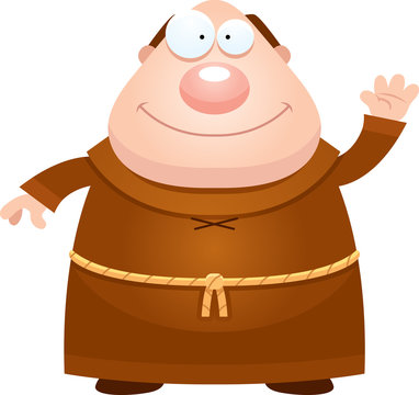 recommend clip art: Cartoon Monk Waving
