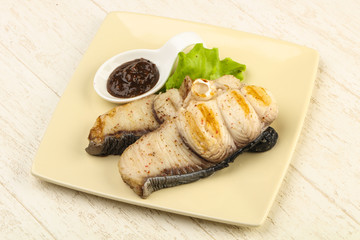 Grilled shark steak