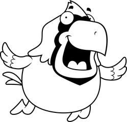 Cartoon Cardinal Flying