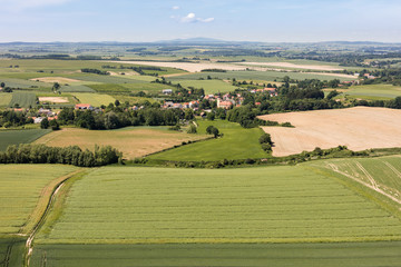 Fototapeta na wymiar aerial view of the village landscape