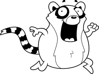 Cartoon Lemur Running