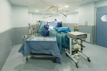 Team of Surgeons Operating.