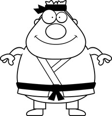Smiling Cartoon Karate Man