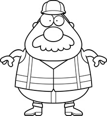 Cartoon Road Worker Mustache