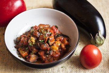 eggplant chermoula in bowl