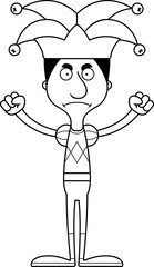 Cartoon Angry Jester Man