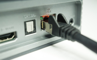 network port of a media player