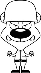 Cartoon Angry Soldier Bear