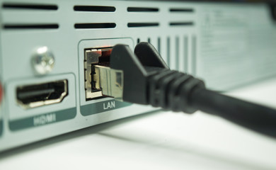 network port of a media player