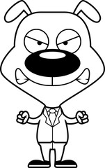 Cartoon Angry Businessperson Puppy