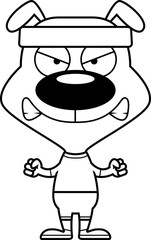 Cartoon Angry Fitness Puppy