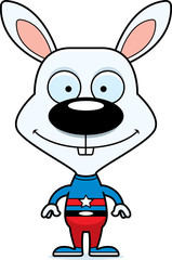 Cartoon Smiling Superhero Bunny