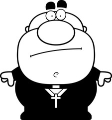 Cartoon Priest Bored