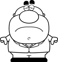 Sad Cartoon Businessman