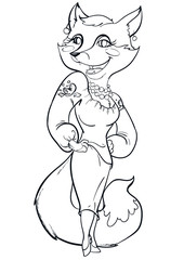 лиса модница