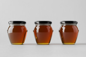 Honey Jar Mock-Up - Three Jars