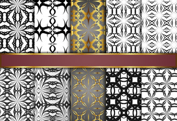 Set of vintage pattern for design
