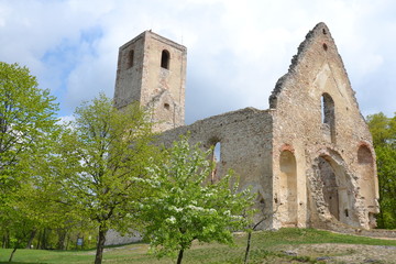 Fototapeta na wymiar Ruins of St. Catherine’s Church near Dechtice, Slovakia
