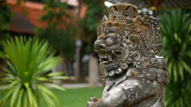 Balinese Carved Stone Statue of Rakasa Hindu Temple