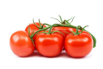 Fresh red tomato, on a white background.