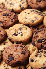 Chocolate chip cookies background