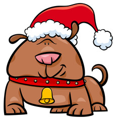 dog on Christmas time cartoon