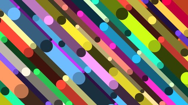 Multicolor vivid background with shifting stripes and circles